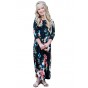 Black Floral Maxi Dress for Girls