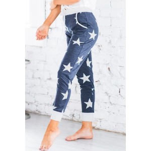 Blue Star Printed Women Joggers